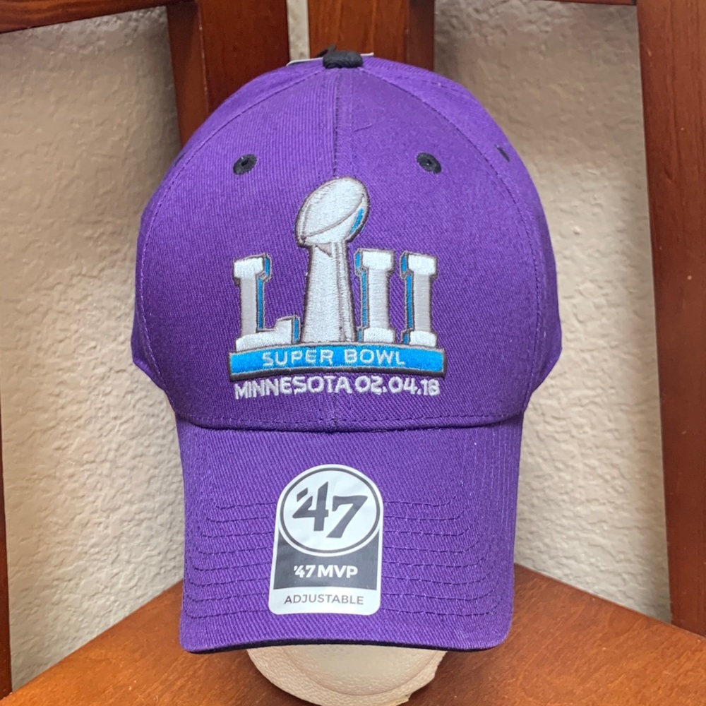 🔹NEW.. NFL Super Bowl LII 52 Minnesota 47 Brand Adjustable Hat..